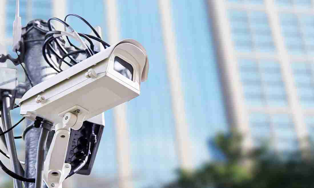 Commercial CCTV surveillance camera for business security, monitoring, and access control systems